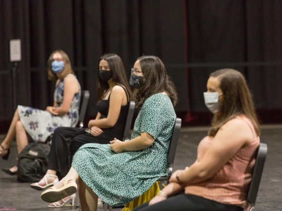 students wearing masks