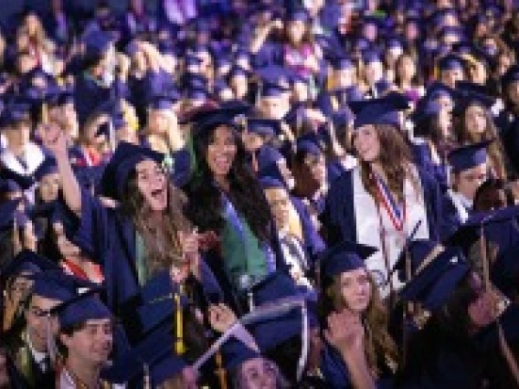 graduates celebrate at commencement