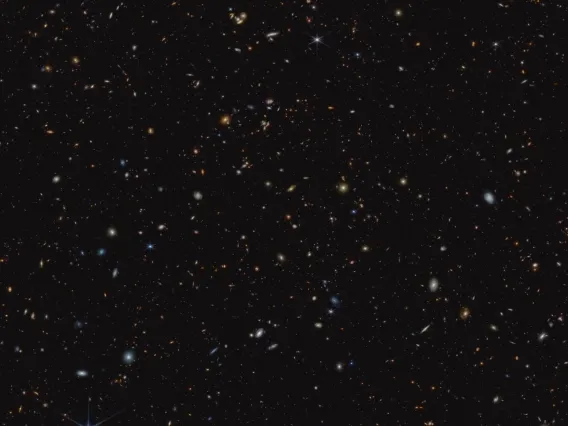 More than 45,000 galaxies are visible in this infrared image from NASA’s James Webb Space Telescope (JWST) was taken for the JWST Advanced Deep Extragalactic Survey, or JADES, program